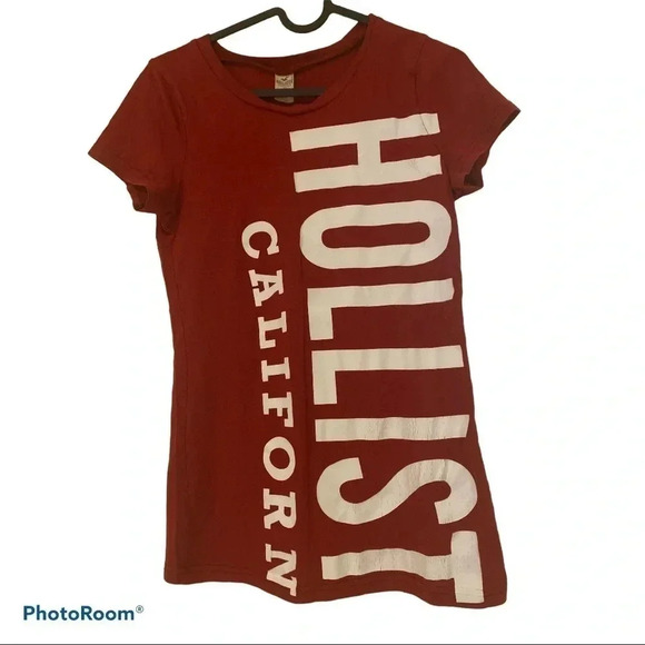 Hollister red womens T-shirt  Sz S - Picture 11 of 11